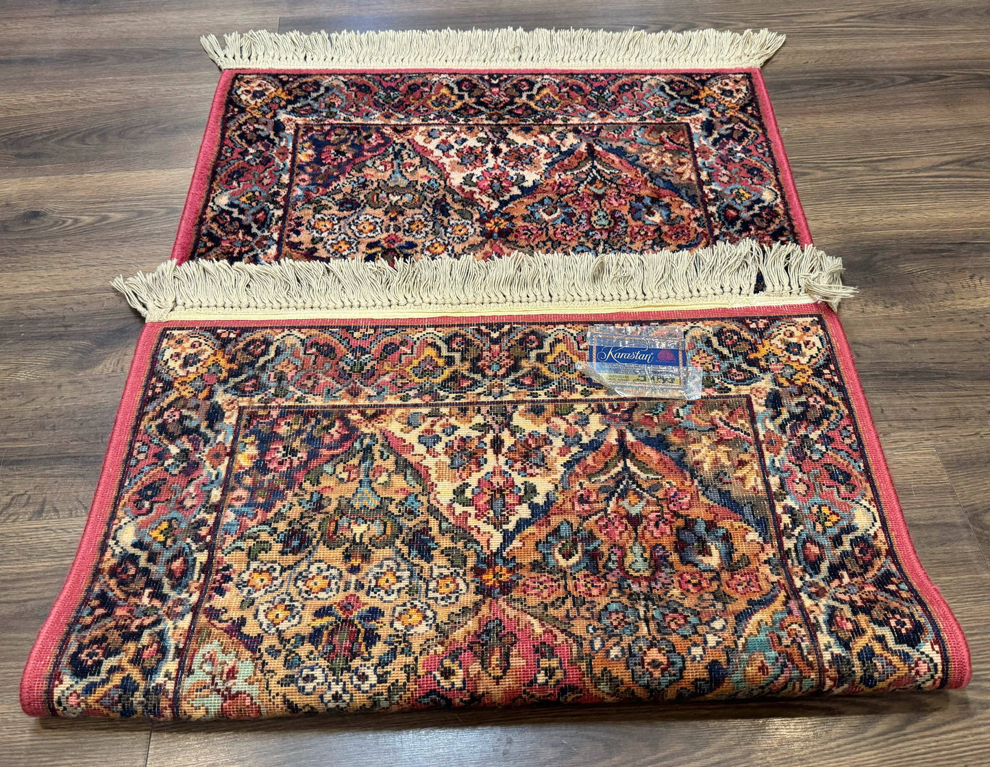 Karastan Rug 3x5 Multicolor Panel Kirman #717, Original 700 Series, Wool Pile, Discontinued