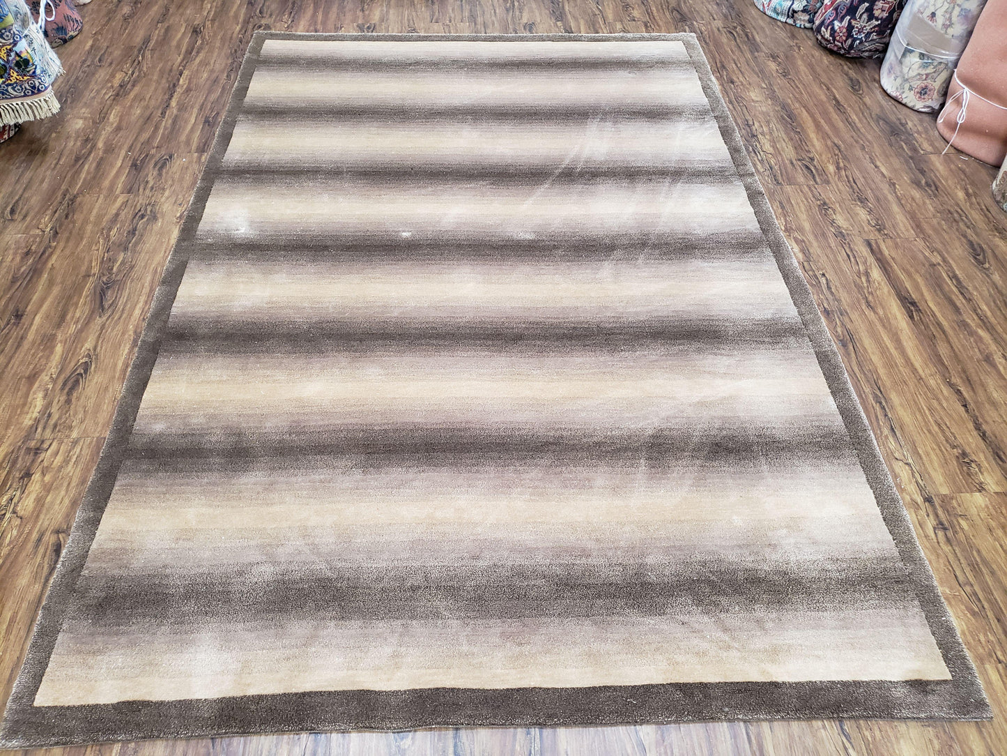 Safavieh Tibetan Handmade Wool Rug 6x9 Oriental Carpet Brown And Beige