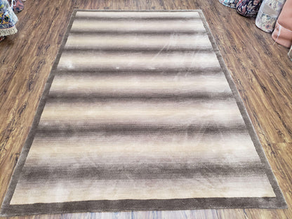 Safavieh Tibetan Handmade Wool Rug 6x9 Oriental Carpet Brown And Beige