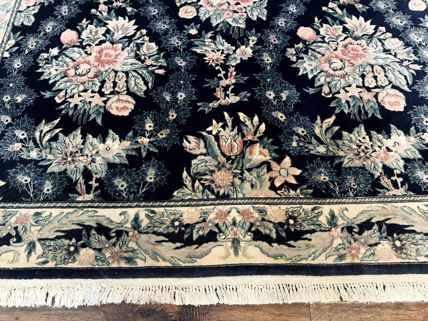 Sino Persian Rug 6x9, Navy Blue, Floral