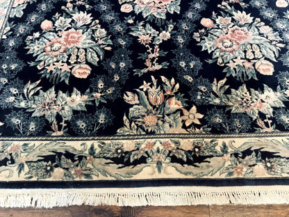 Sino Persian Rug 6x9, Navy Blue, Floral