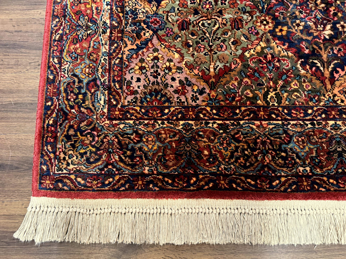 Karastan Kirman Wool Rug Multicolor Panel No 717 5.9 X 9 Original 700 Series