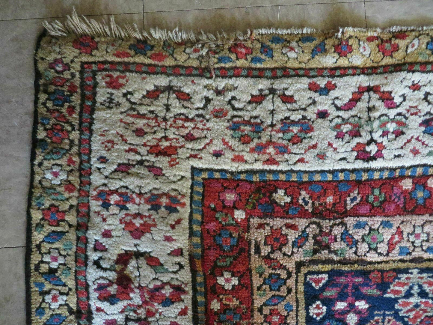 4' X11' Antique Handmade Turkish Anatolian Wool Corridor Kalegy Runner Rug
