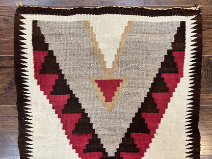 Navajo Rug 2x4 Handmade Wool Vintage Native American Textile Collectible