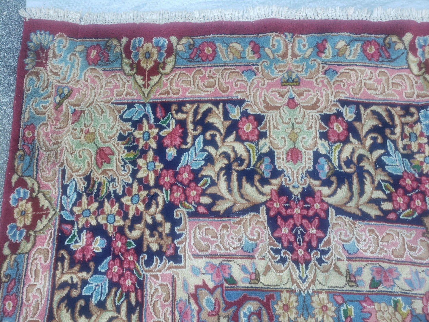 Antique Persian Kirman Rug 10x17 Oriental Carpet 10 x 17, Red, Multicolor, Namazian Signature Master Weaver, Shabby Chic, Semi Open Field