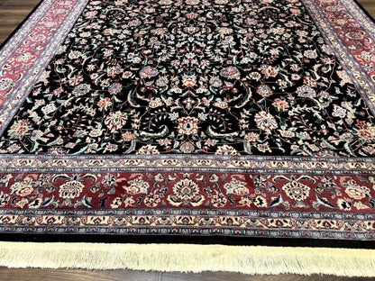 Large Sino Persian Rug 10x15, Floral Allover, Hand Knotted Wool Carpet, Fine