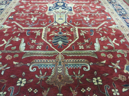 Couristan European Wool Rug Belgium 8 By 11 Foot 7 Inch Vintage Power Loomed Forbes Collection