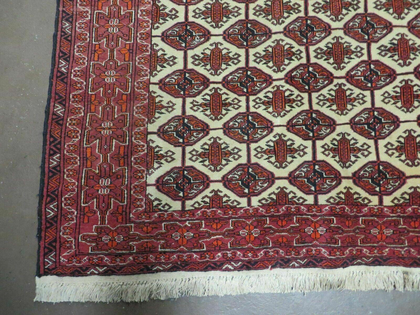 Turkoman Bokhara Wool Rug Handmade 4x6 Pakistan Fine Knot Wool