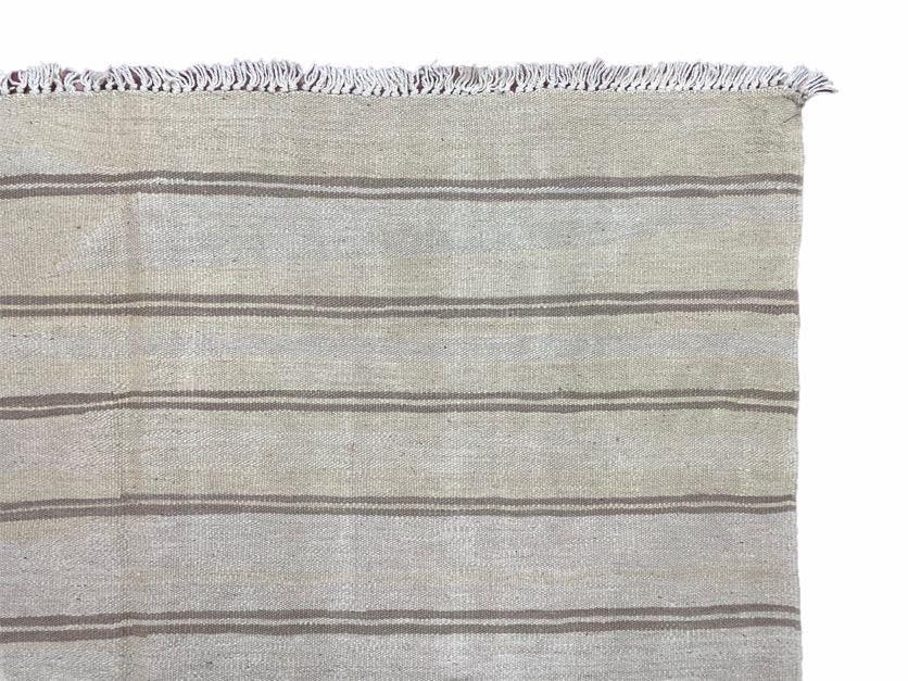 Turkish Kilim Rug 5x8 Hand Knotted Wool Flatweave Southwestern Gray