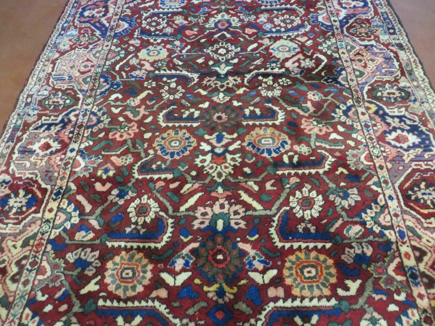 Antique Turkish Wool Rug 5x9 Handmade Veg Dyes 1940s Excellent Condition