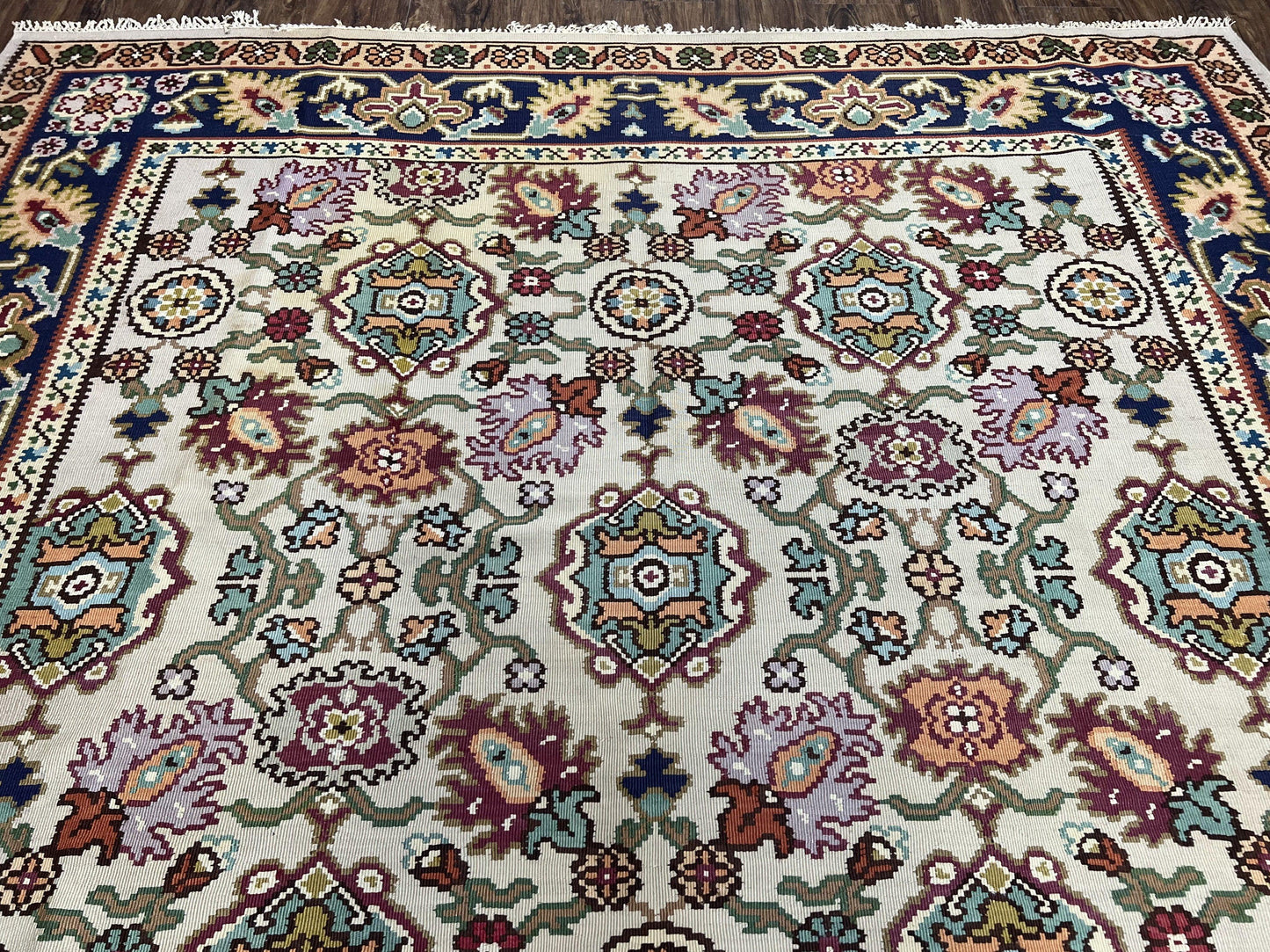 Antique Turkish Kilim Rug 7x10 Hand Woven Wool Flatweave Vintage Carpet