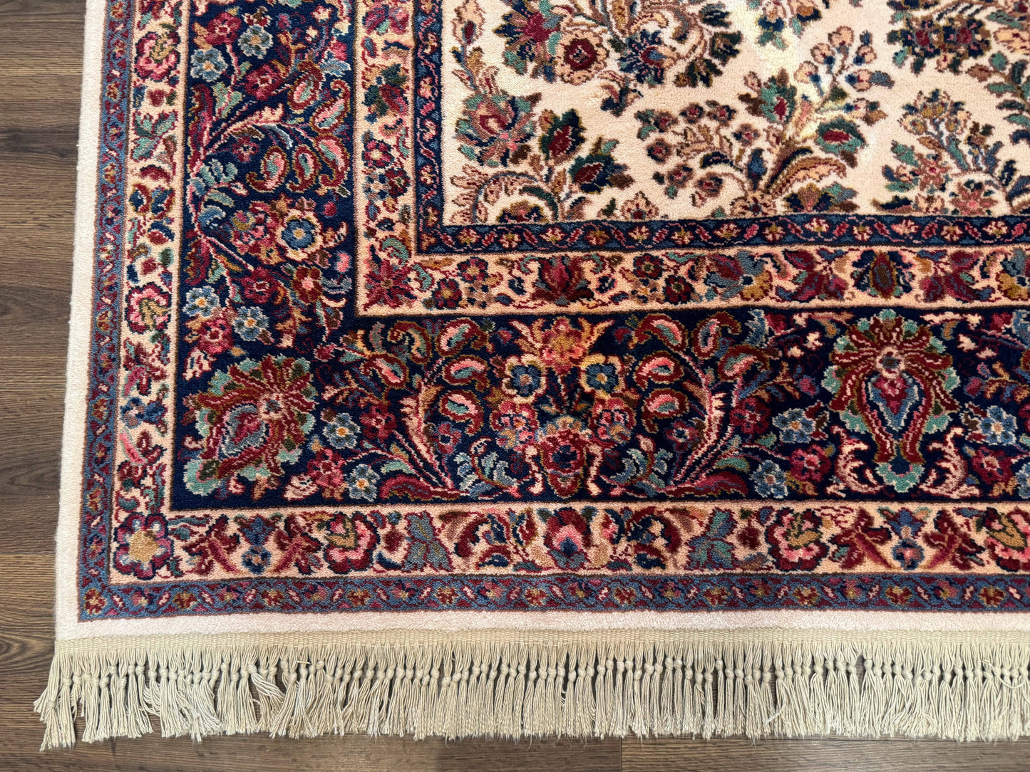 Karastan Rug Ivory Sarouk Wool Area Rug 8.8 X 10.6 Vintage Discontinued 700 Series