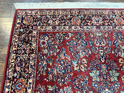 Karastan Rug 5.9 x 9 Red Sarouk #785, Wool Karastan Carpet, Original 700 Series, Vintage Karastan Oriental Rug Discontinued