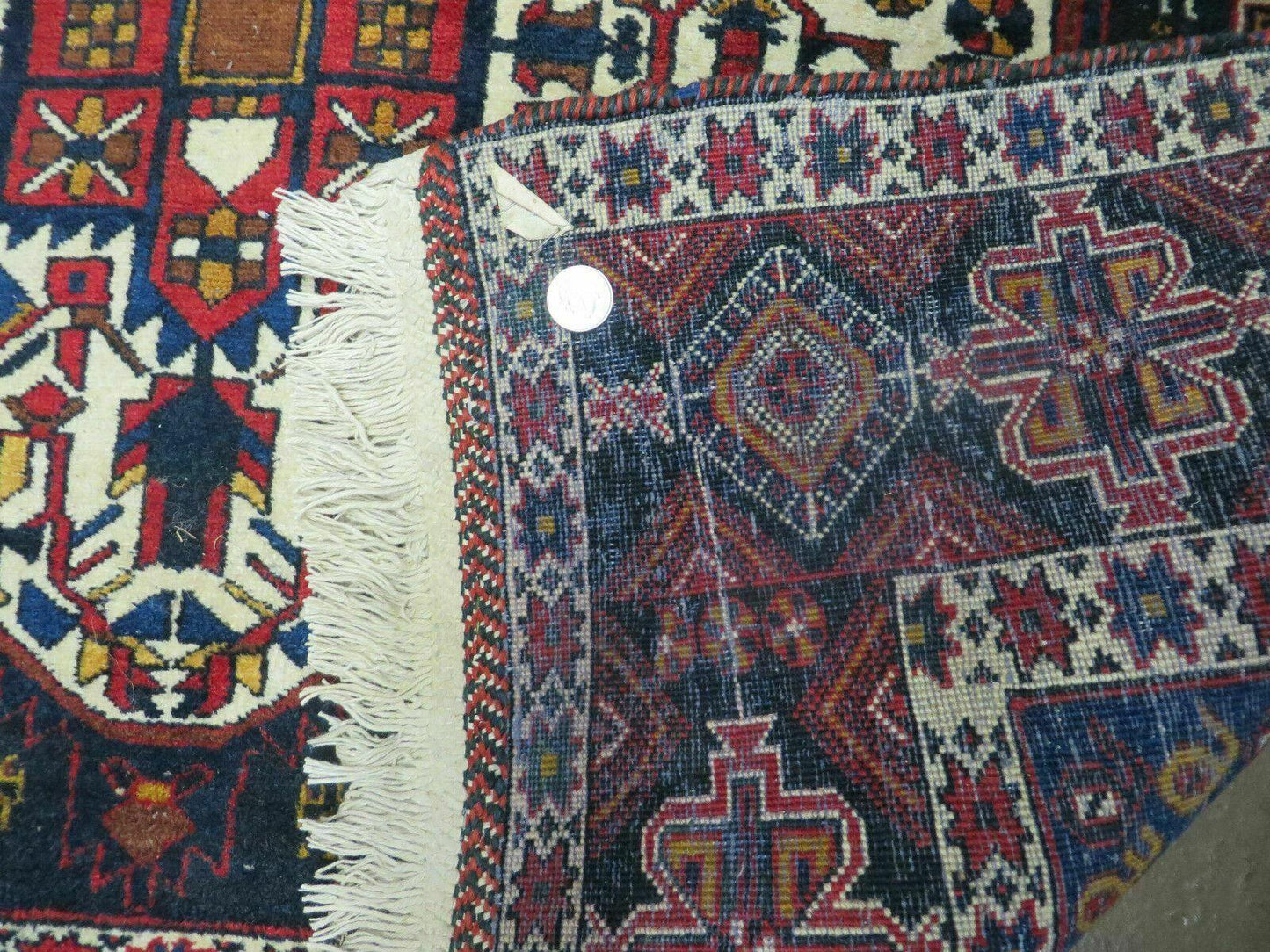 Vintage Turkish Tribal Wool Rug Medallion Hand Made 4x5 Size