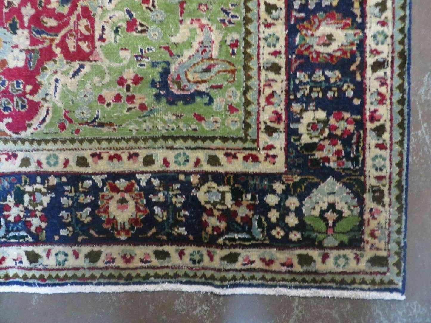 Persian Tabriz Rug 7x10 Hand Knotted Antique Floral Medallion Wool Oriental Carpet