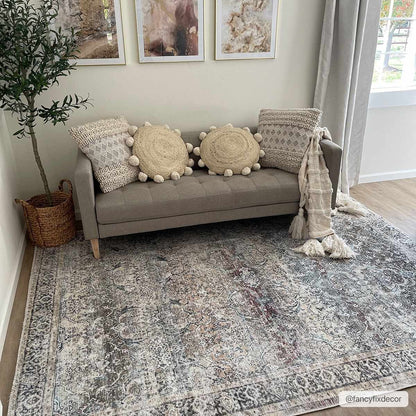 Olive Area Rug - Washable Soft Stylish Home Decor