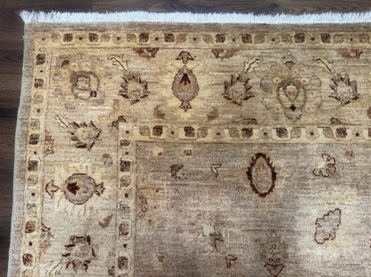 Pakistani Peshawar Rug 8x11, Indo Persian Mahal Carpet, Traditional Wool Oriental Rug