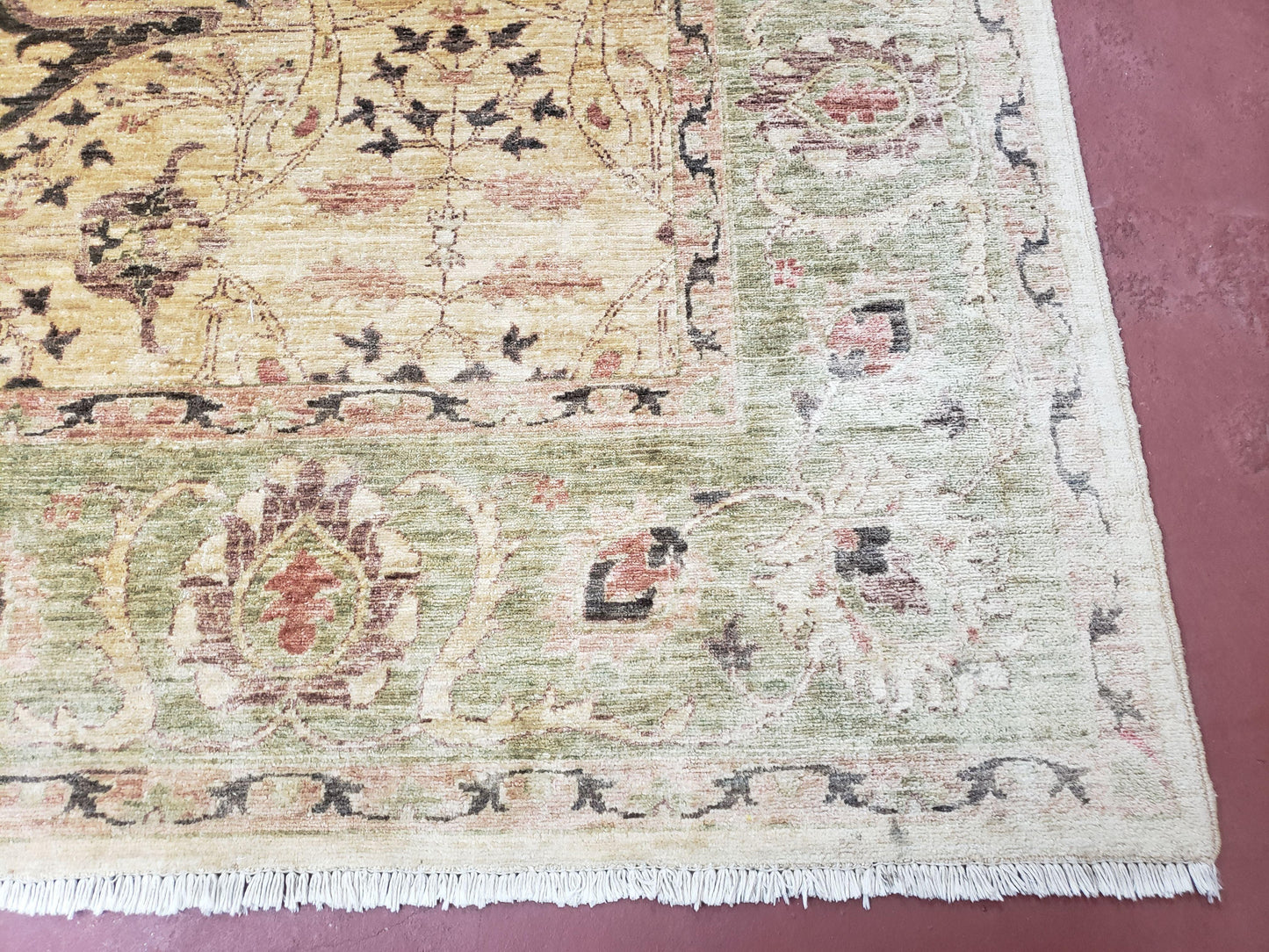Peshawar Rug 8x10 Handmade Wool Oushak Style Farmhouse Carpet