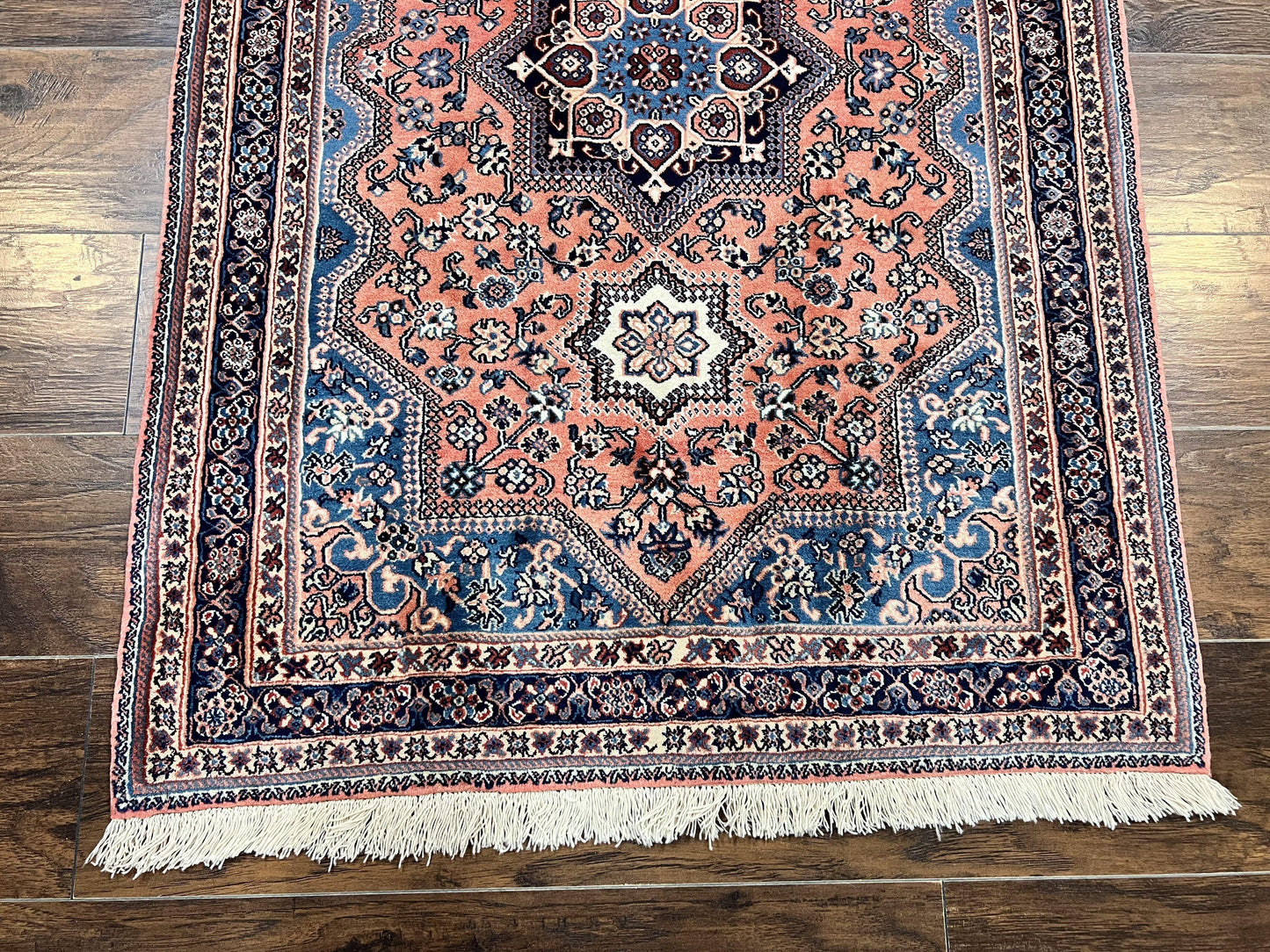 Persian Shiraz Rug 3x5 Hand Knotted Wool Vintage Carpet Geometric Tribal Design