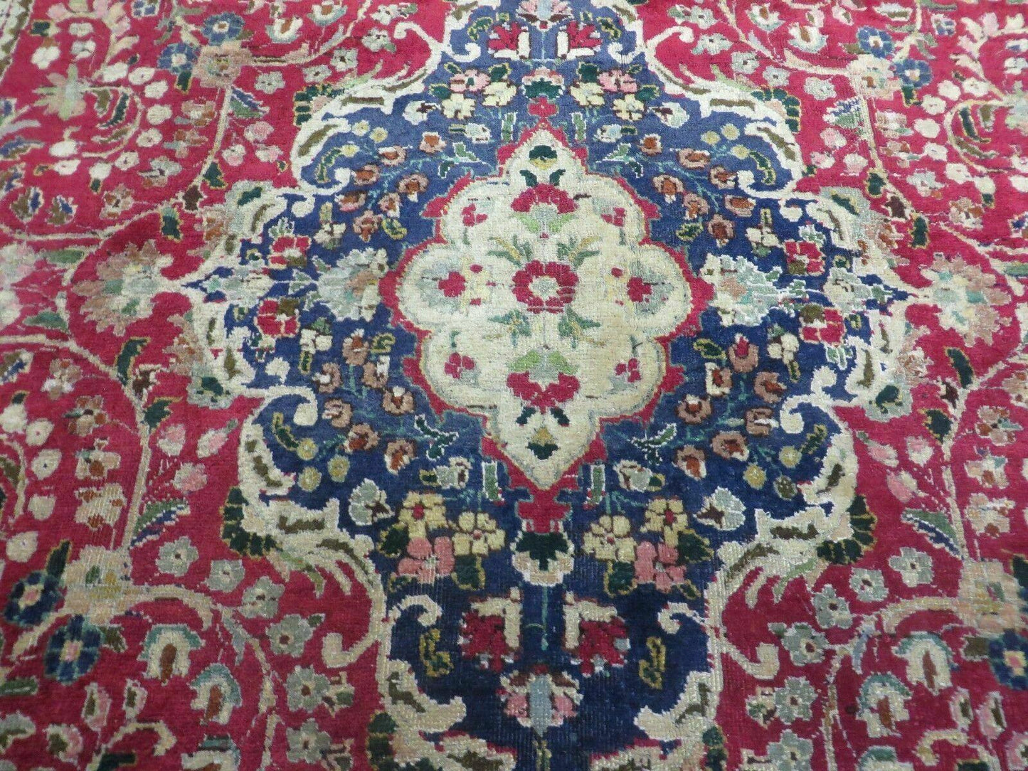 Persian Tabriz Rug 7x10 Hand Knotted Antique Floral Medallion Wool Oriental Carpet