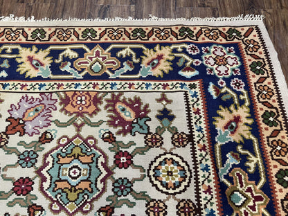 Antique Turkish Kilim Rug 7x10 Hand Woven Wool Flatweave Vintage Carpet