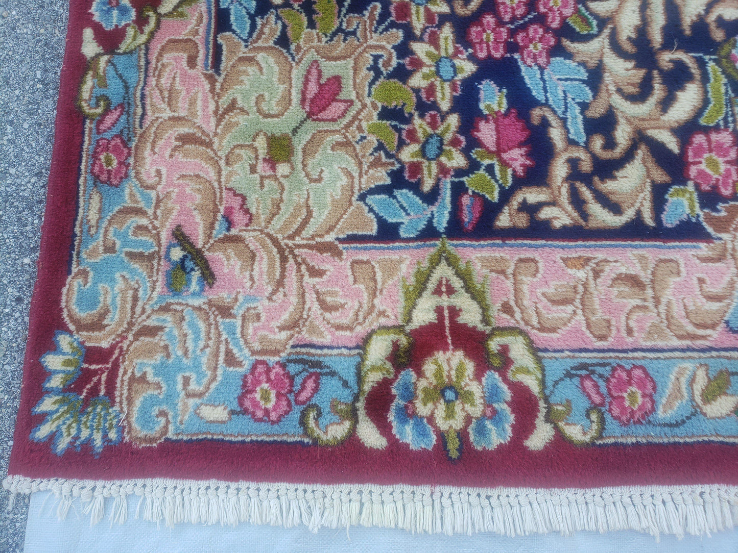 Antique Persian Kirman Rug 10x17 Oriental Carpet 10 x 17, Red, Multicolor, Namazian Signature Master Weaver, Shabby Chic, Semi Open Field