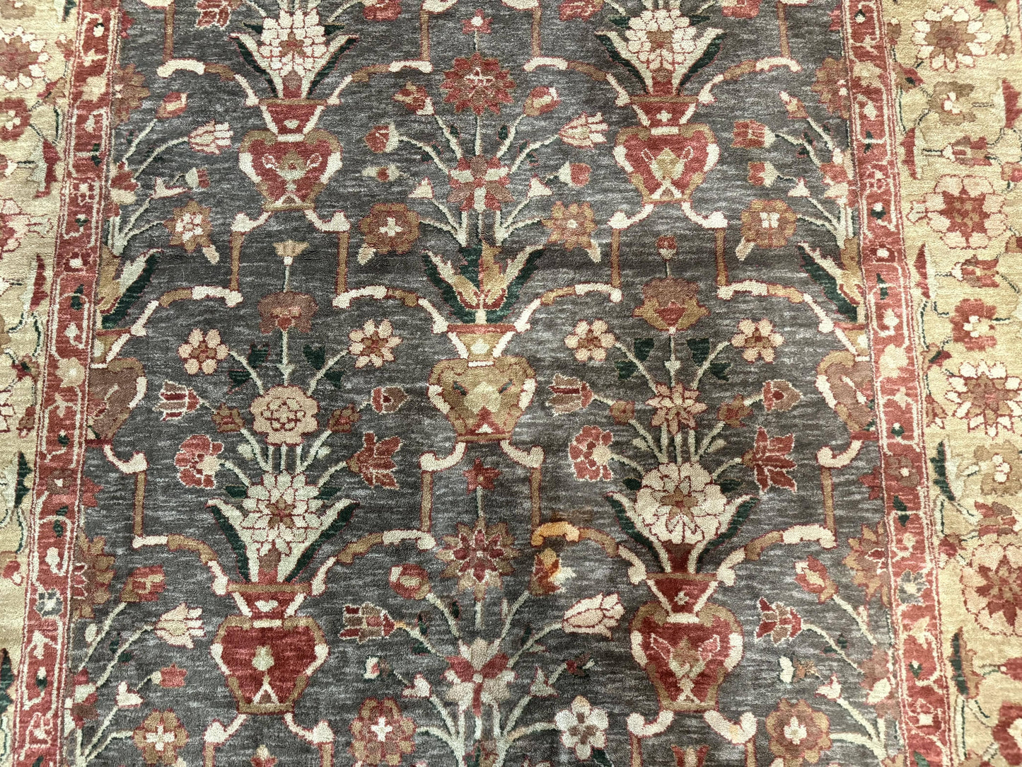 Persian Mahal Rug 6x9 Handmade Wool Oriental Carpet Floral Design