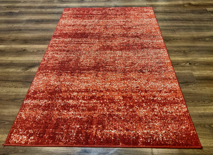 Terracotta Area Rug 4x6 Contemporary Loft Collection Power Loomed Polypropylene and Polyester