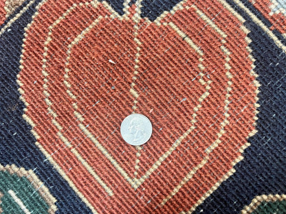 Bidjar Rug 8x10 Handmade Vintage Wool Indo Persian Red Black Carpet