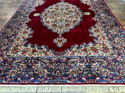 Karastan Rug 8.8 x 12 - Red Floral Kirman - Wool Pile Carpet