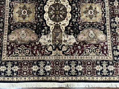 Pak Persian Rug 6x9 Hand Knotted Wool Silk Highlights Vintage Traditional Area Rug