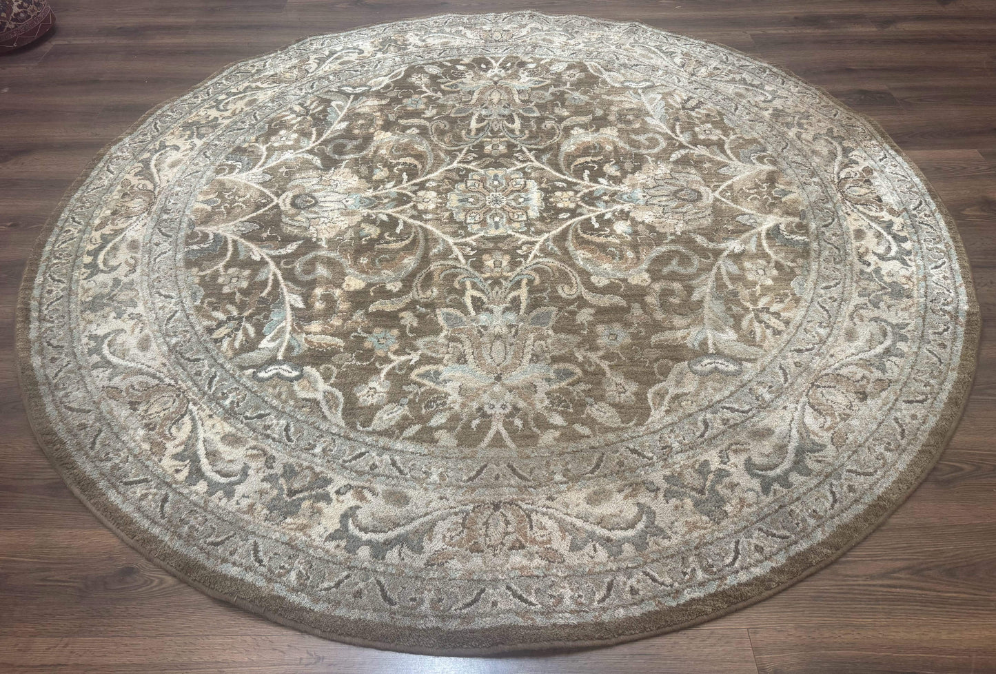 Round Karastan Rug 8x8 ft, Euphoria New Bridge Karastan Rug, Indo Mahal Design