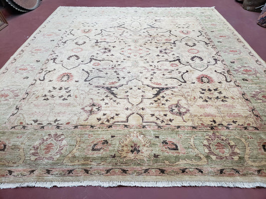 Peshawar Rug 8x10 Handmade Wool Oushak Style Farmhouse Carpet