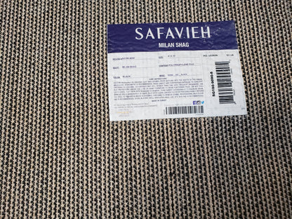 Safavieh Milan Black Shag Rug 8x10 Room Size Modern Contemporary Carpet