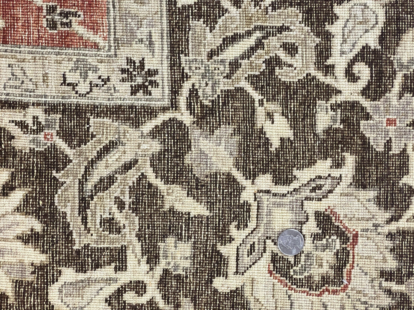 Pakistani Oriental Rug 6x9, Red, Floral Allover, Handmade Wool Rug, Peshawar Chobi Rug, Pak Persian Carpet 6 x 9