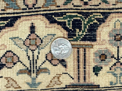 Tree Of Life Prayer Rug Handmade Persian Wool Two By Four Feet Vintage Style Birds Lantern