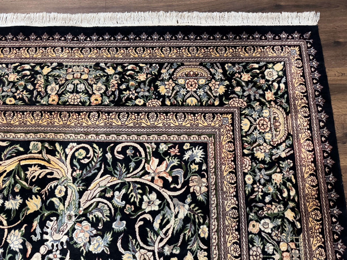 Pak Persian Rug 10x14 Hand Knotted Wool Floral Vintage Carpet 225 KPSI