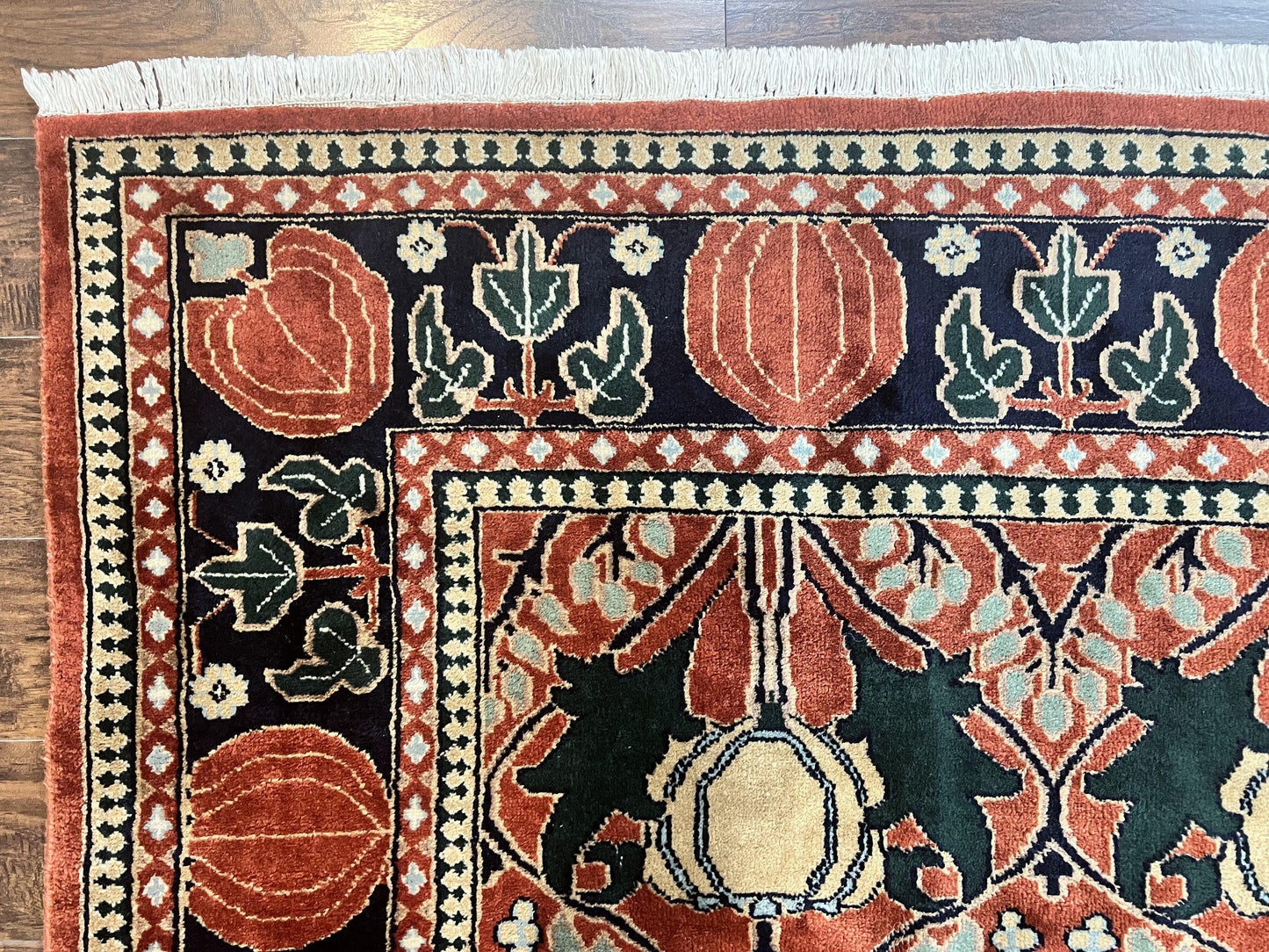 Bidjar Rug 8x10 Handmade Vintage Wool Indo Persian Red Black Carpet