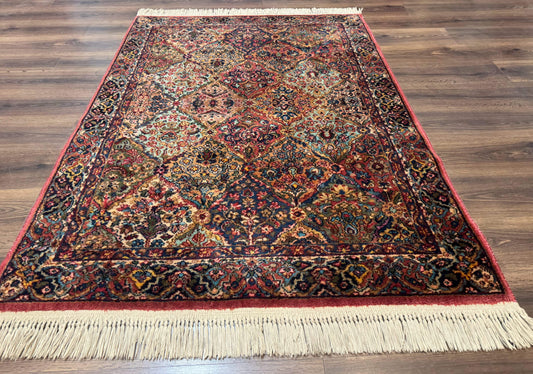Karastan Rug 4x6, Multicolor Panel Kirman #717, Wool Original 700 Series Vintage