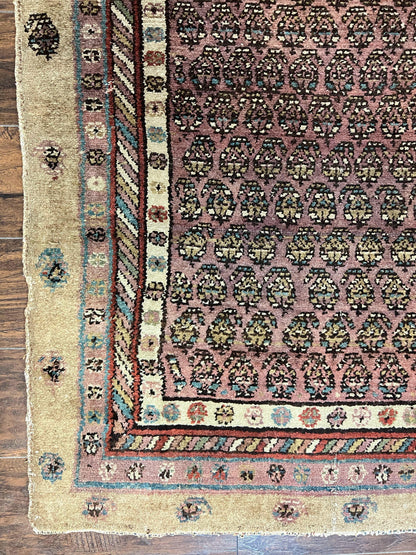 Antique Persian Sarab Runner Rug 3x11, Wool Camel Hair, Tribal Carpet for Hallway 3 x 11, Antique 1920s Rug, Handmade