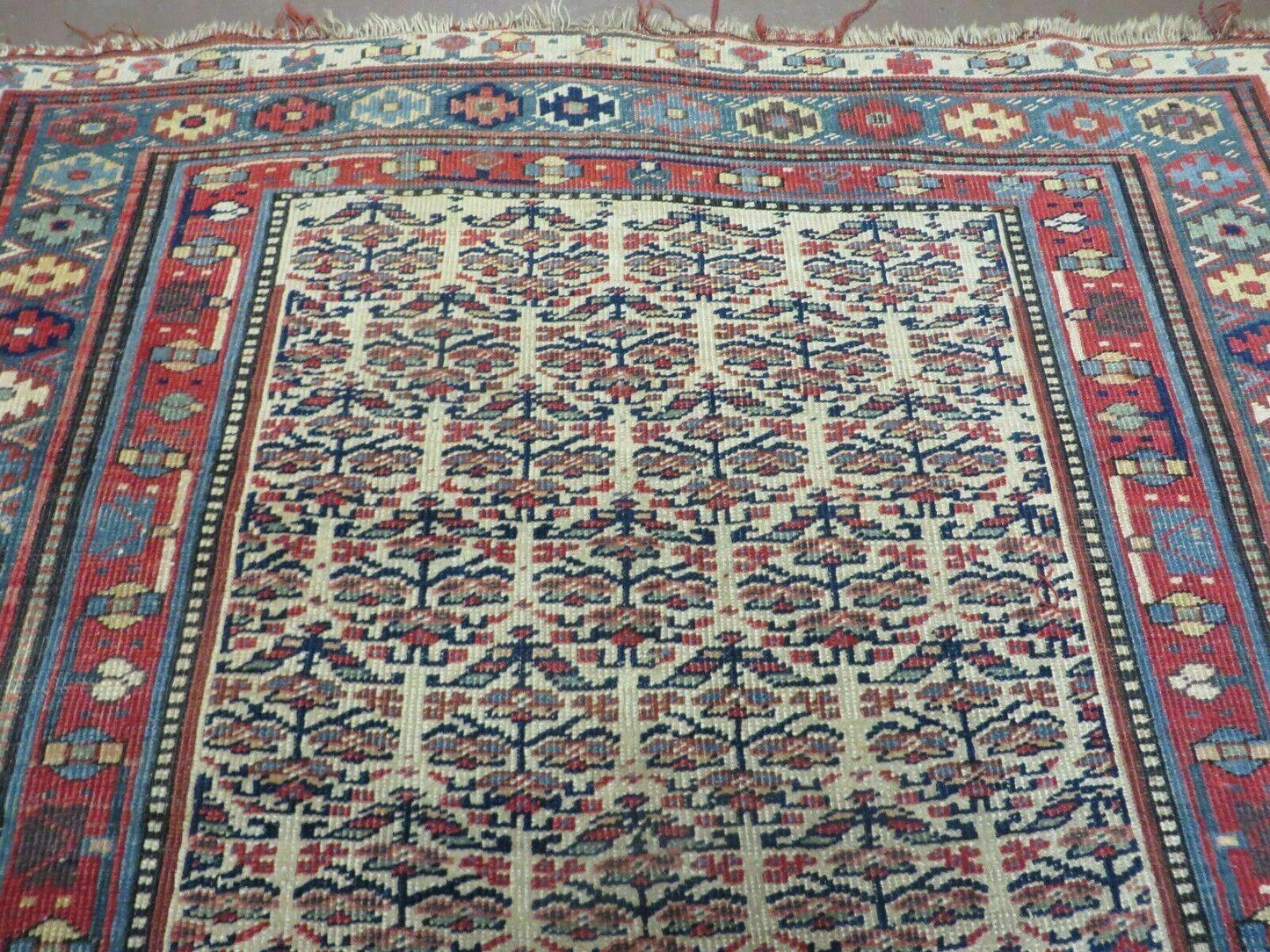 5' X 9' Antique Handmade Caucasian Kuba Wool Rug Veg Dye Runner Nice