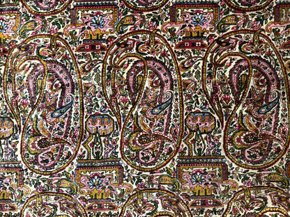 Persian Kerman Rug Lavar Antique 9x12 Rare Boteh Paisley Design Handwoven