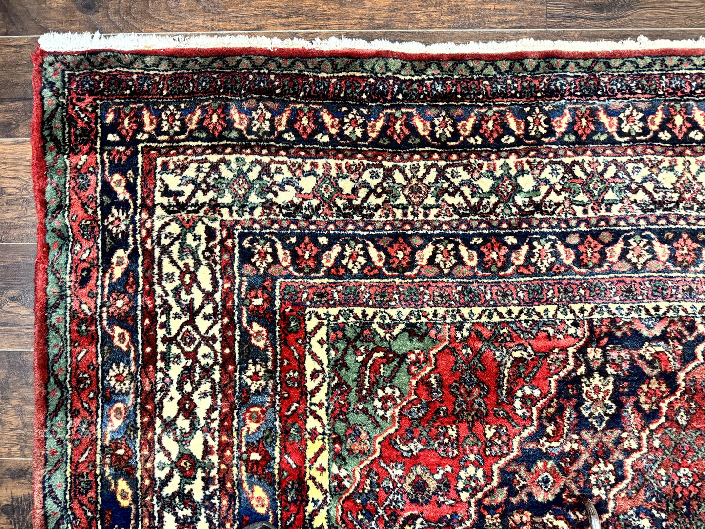 Persian Hamadan Tribal Rug 8x10 Wool Handmade Medallion Carpet