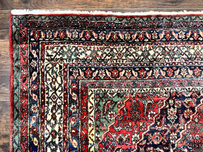 Persian Hamadan Tribal Rug 8x10 Wool Handmade Medallion Carpet