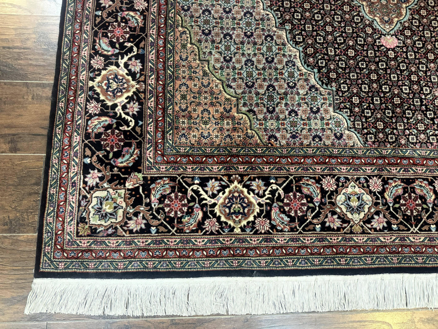 Sino Persian Rug 6x9, Herati Very Fine 400 KPSI, Black