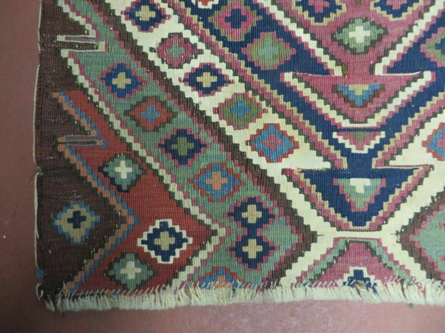 2' 1" X 4' 4" Antique Handmade Bagface Kilim Shirvan Caucasian Wool Rug Nice