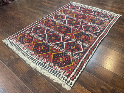 Kilim Rug 5x7 Caucasian Russian Flatweave Vintage Carpet Tribal Boho