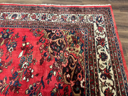 Persian Bibikabad Rug 11x18 Palace Size Red Wool Handmade Large Carpet With Floral Medallion