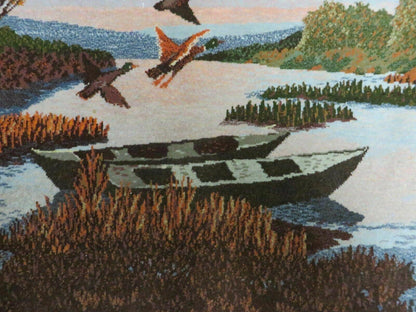 Vintage Handmade Pakistan Pictorial Rug With Birds And Trees 2x3 Feet