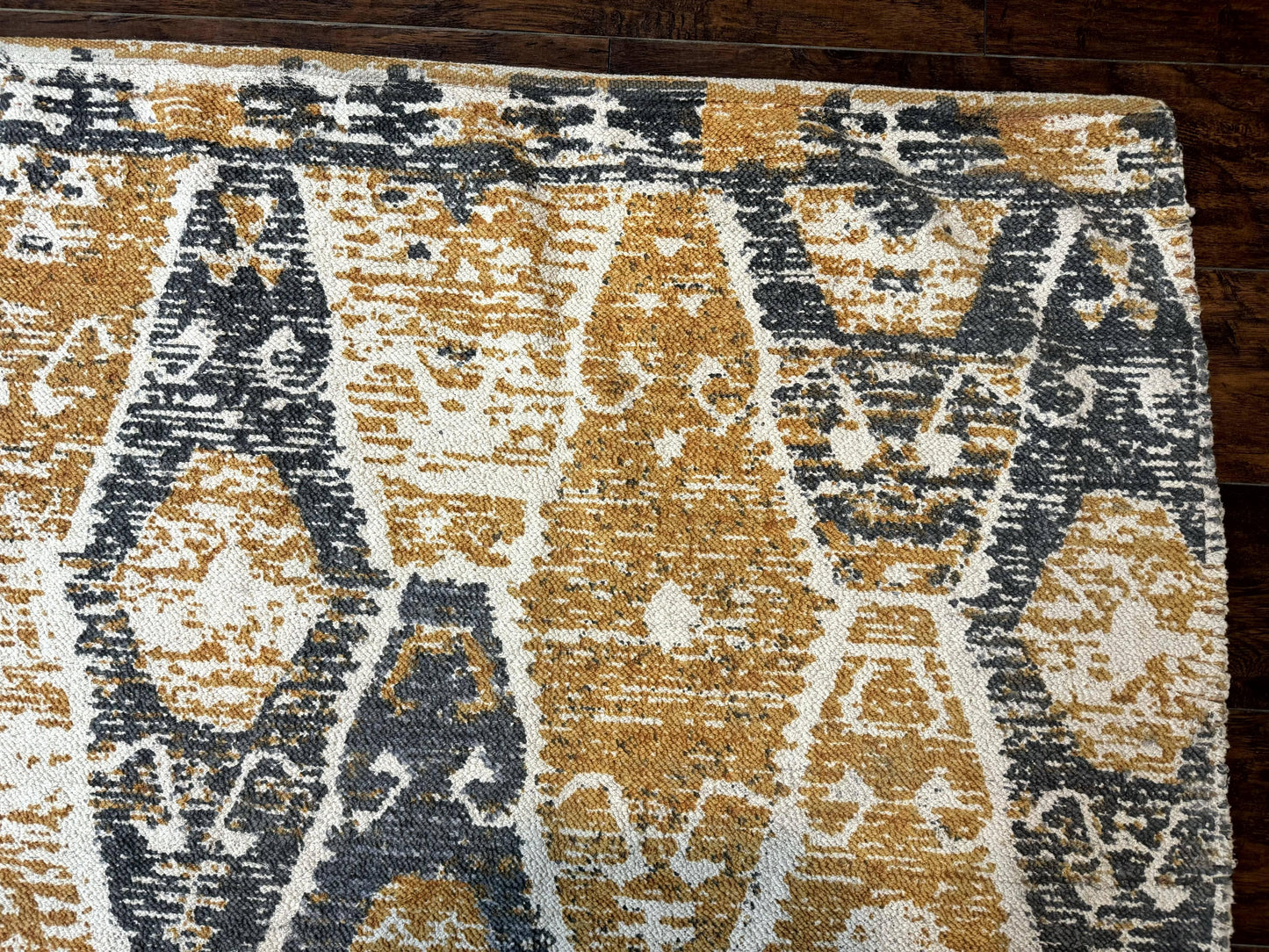 Handmade Indian Area Rug 8x10 Vintage Colorful Hemp Natural Material